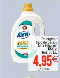 Plenus Supermercados ASEVI Detergente hipoalergénico Max Higyenic oferta