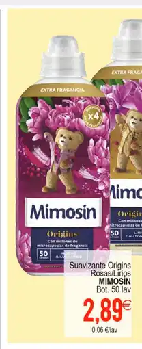 Plenus Supermercados MIMOSIN Suavizante Origins Rosas/Lirios oferta