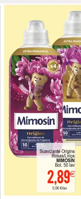 Plenus Supermercados MIMOSIN Suavizante Origins Rosas/Lirios oferta