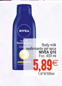Plenus Supermercados NIVEA Q10 Body milk reafirmante pel seca oferta