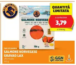 Lidl THE ICELANDER Salmone norvegese gravad lax oferta