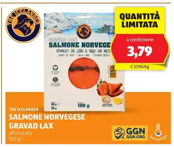 Lidl THE ICELANDER Salmone norvegese gravad lax oferta