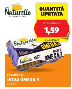 Lidl LE NATURELLE Uova omega 3 oferta