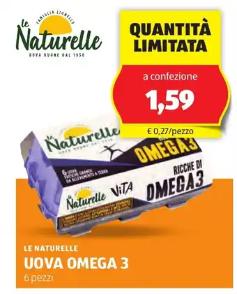 Lidl LE NATURELLE Uova omega 3 oferta