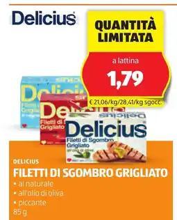 Lidl DELICIUS Filetti di sgombro grigliato oferta
