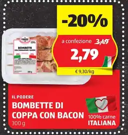 Lidl IL PODERE Bombette di coppa con bacon oferta