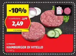 Lidl IL PODERE Hamburger di vitello oferta