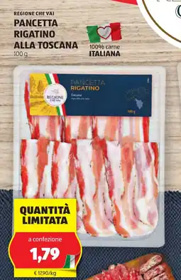 Lidl REGIONE CHE VAI Pancetta rigatino alla toscana oferta