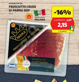 Lidl REGIONE CHE VAI Prosciutto crudo di parma dop oferta