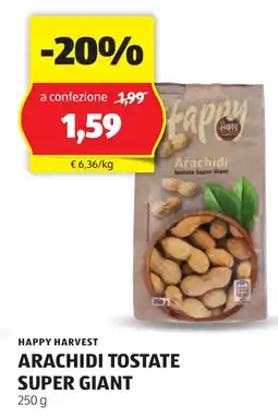 Lidl HAPPY HARVEST Arachidi tostate super giant oferta