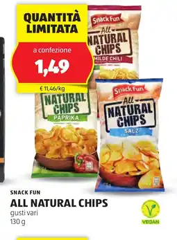 Lidl SNACK FUN All natural chips oferta