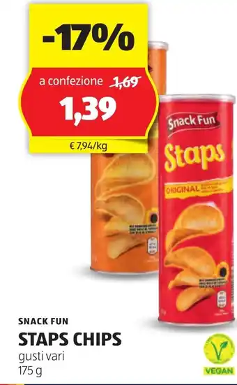 Lidl SNACK FUN Staps chips oferta