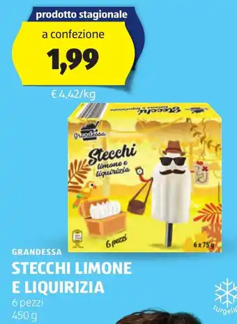 Lidl GRANDESSA Stecchi limone e liquirizia oferta