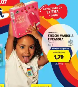 Lidl GRANDESSA Stecchi vaniglia e fragola oferta