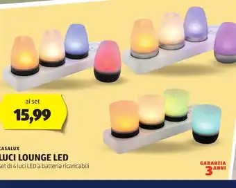 Lidl CASALUX Luci lounge led oferta