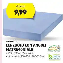 Lidl NOVITESSE Lenzuolo con angoli matrimoniale oferta