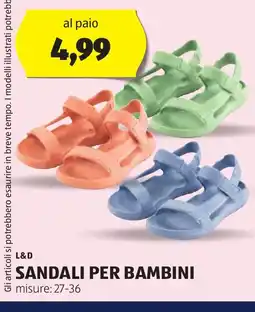 Lidl L&D Sandali per bambini oferta
