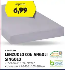 Lidl NOVITESSE Lenzuolo con angoli singolo oferta