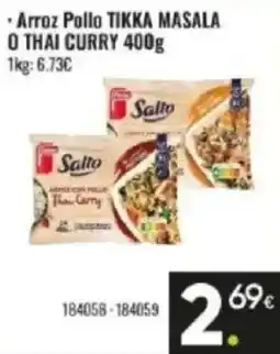 Family Cash Arroz pollo tikka masala o thai curry oferta