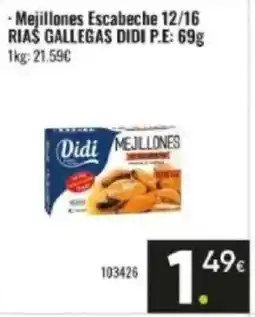 Family Cash Mejillones escabeche 12/16 rias gallegas didi oferta