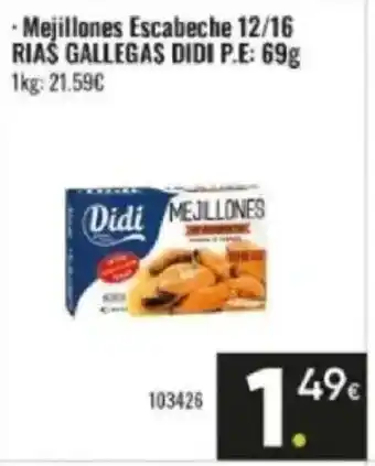 Family Cash Mejillones escabeche 12/16 rias gallegas didi oferta