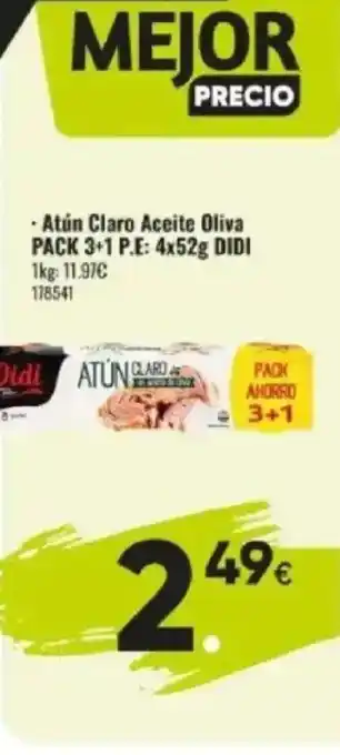 Family Cash DIDI Atún Claro Aceite Oliva oferta