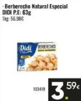 Family Cash DIDI Berberecho Natural Especial oferta