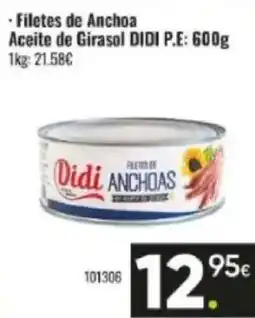 Family Cash DIDI Filetes de Anchoa Aceite de Girasol oferta