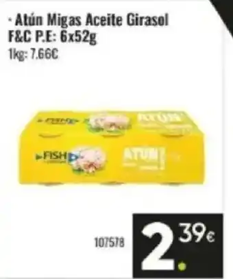 Family Cash -Atún Migas Aceite Girasol oferta