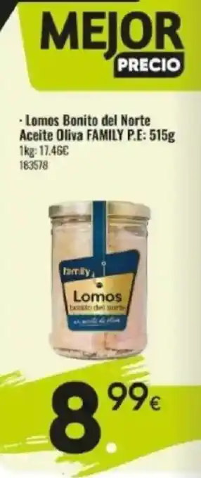 Family Cash FAMILY Lomos Bonito del Norte Aceite Oliva oferta