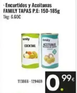 Family Cash FAMILY TAPAS Encurtidos y Aceitunas oferta