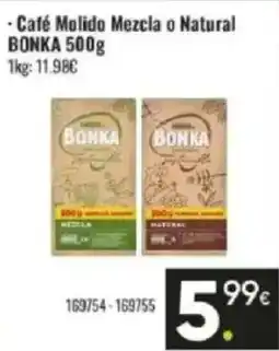 Family Cash BONKA Café Molido Mezcla o Natural oferta