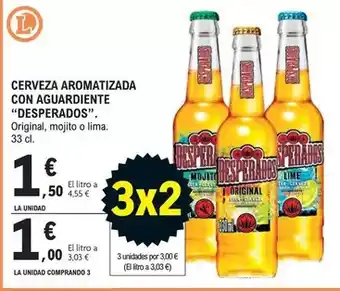 E.Leclerc Desperados - cerveza aromatizada con aguardiente oferta