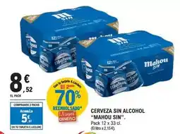 E.Leclerc Mahou - cerveza sin alcohol oferta