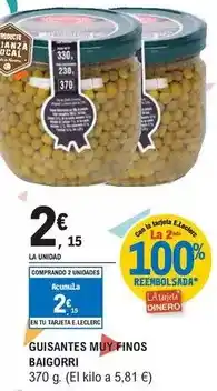 E.Leclerc Baigorri - guisantes muy finos oferta