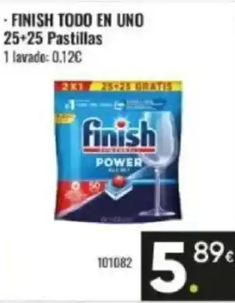 Family Cash FINISH TODO EN UNO 25+25 Pastillas oferta