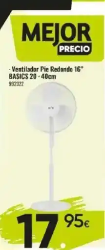 Family Cash Ventilador pie redondo 16" basics 20-40cm oferta