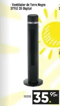 Family Cash Ventilador de torre negro style 35 digital oferta
