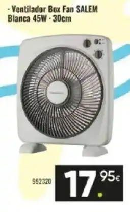 Family Cash Ventilador box fan salem blanca 45w-30cm oferta