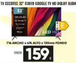 Family Cash Tv cecotec 32" 03619 google tv hd dolby audio oferta