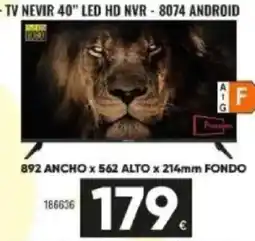 Family Cash Tv nevir 40" led hd nvr - 8074 android oferta