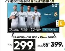 Family Cash HISENSE Tv 50a6n 50 4k smart hdr10 sat oferta