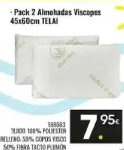 Family Cash TELAI Pack 2 Almohadas Viscopos 45x60cm oferta