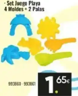 Family Cash Set Juego Playa 4 Moldes + 2 Palas oferta