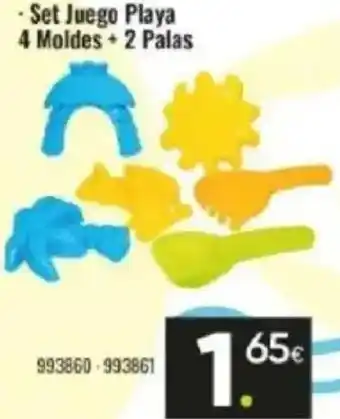Family Cash Set Juego Playa 4 Moldes + 2 Palas oferta