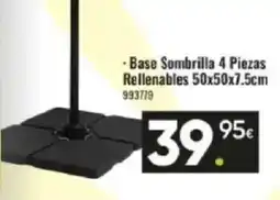 Family Cash Base Sombrilla 4 Piezas Rellenables 50x50x7.5cm oferta