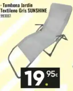 Family Cash Tumbona jardín textileno gris sunshine oferta