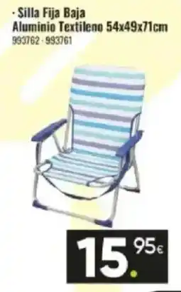 Family Cash Silla Fija Baja Aluminio Textileno 54x49x71cm oferta
