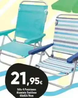 Family Cash Silla 4 Posiciones Aluminio Textileno 66x62x79cm oferta