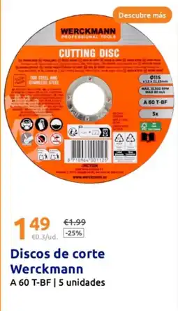 Action WERCKMANN Discos de corte oferta